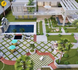 طراحی فضای سبز باغ و باغ ویلا