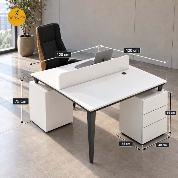 میز کار گروهی 2 نفره مدل DA-W02 - تصویر 4