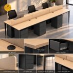 میز گروهی 6 نفره مدل DA-W06 ام دی اف ملامینه درجه‌یک - تصویر 5