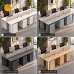 میز گروهی 6 نفره مدل DA-W06 ام دی اف ملامینه درجه‌یک - تصویر 6