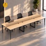 میز گروهی 6 نفره مدل DA-W006 با ابعاد 120×360×75 سانتی‌متر - تصویر 3