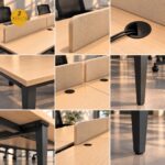 میز گروهی 6 نفره مدل DA-W006 با ابعاد 120×360×75 سانتی‌متر - تصویر 5